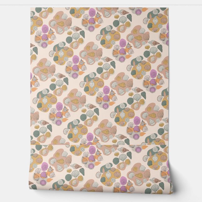 Muschel. Farblobby Tapete (Abrollen)