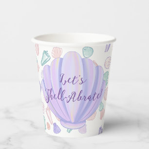 Muschel Game Pastel Seashell Geburtstagsparty Pappbecher