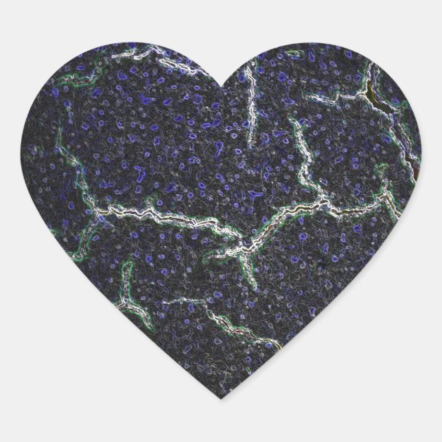 Muschel Herz-Aufkleber (Vorderseite)