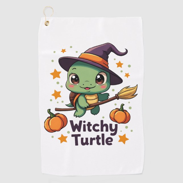 Muschel Hexenkurte Golfhandtuch (Vorderseite)