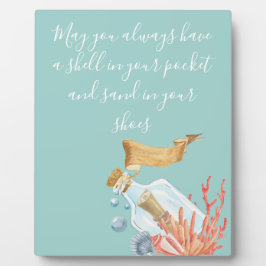 Muschel in Ihrem Pocket Beach Thema Fotoplatte