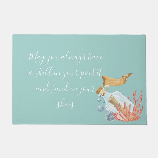 Muschel in Ihrem Pocket Beach Thema Fußmatte (Vorderseite)