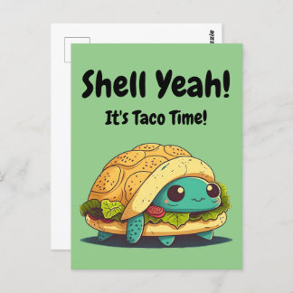 Muschel Ja! Es ist Taco Time! Taco Turtle Postkarte