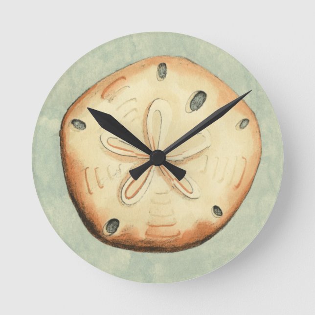 Muschel-Kollektor Runde Wanduhr (Vorderseite)