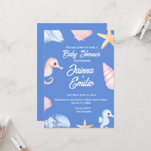 Muschel Meer Baby Shower Einladung