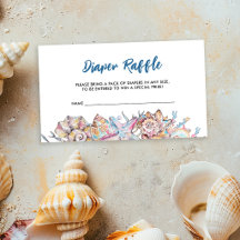 Muschel Meer Sie bald Baby Shower Windel Raffle