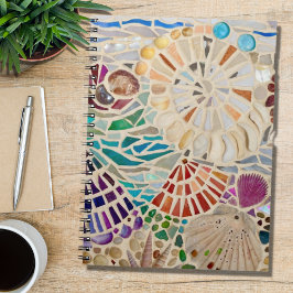 Muschel Mosaic Spiral Notebook Notizbuch