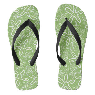 Muschel-Muster auf gepunktetem Hintergrund Flip Flops