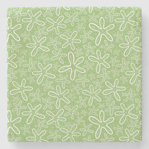 Muschel-Muster auf gepunktetem Hintergrund Steinuntersetzer