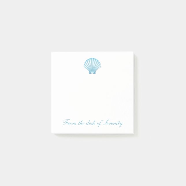 Muschel Nautical Blue Seashell Beach Traum Post-it Klebezettel (Vorderseite)