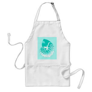 Muschel Nautilus - Türkis, Aqua und Weiß Schürze
