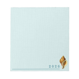 Muschel-Ozean-Blau-Notizblock Notizblock