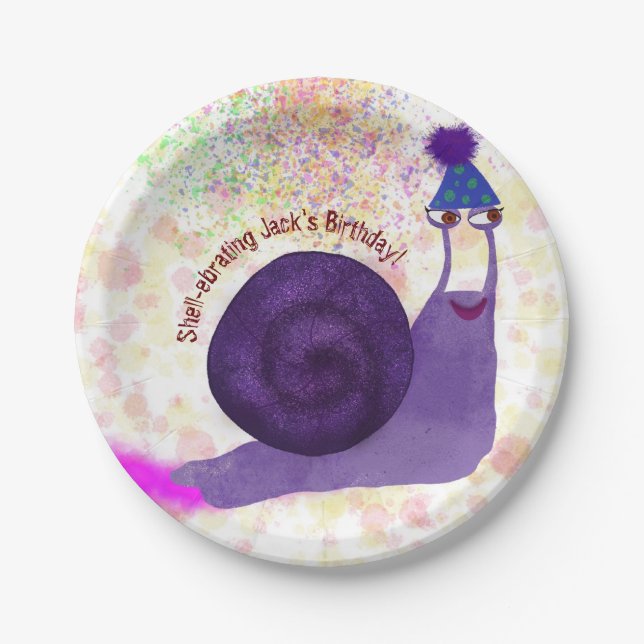 Muschel Pappteller (Vorderseite)