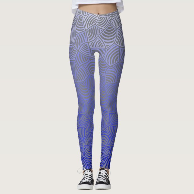 Muschel pattern.03.nbg Gray BG Leggings (Vorderseite)