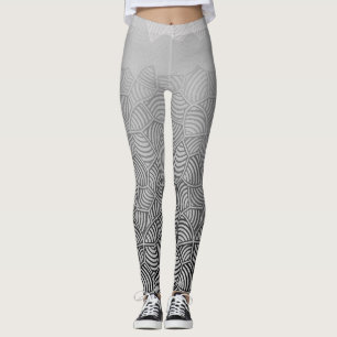 Muschel pattern.04.w Grey BG Leggings