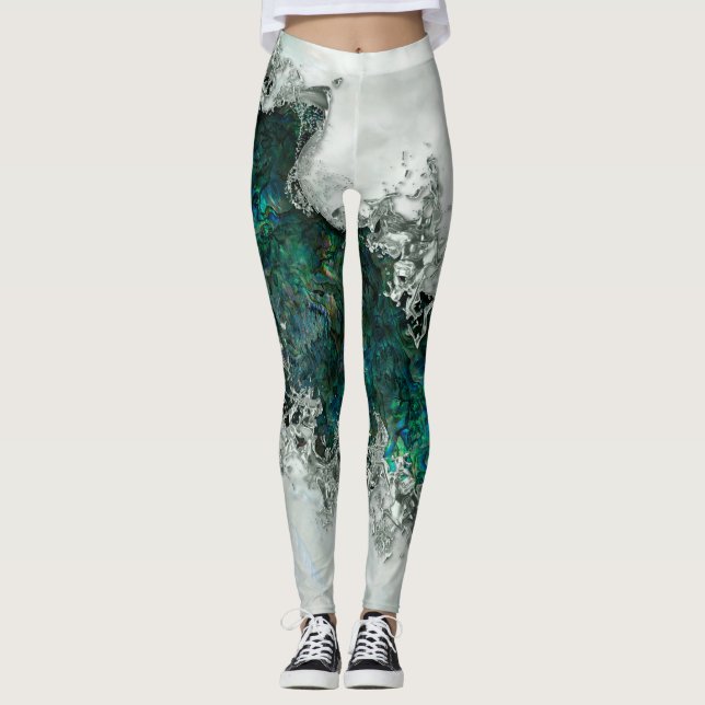 Muschel Perl und Silber 1 Leggings (Vorderseite)