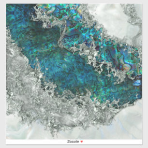 Muschel Perl und Silber 2 Aufkleber