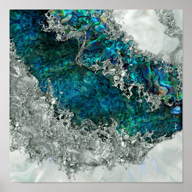 Muschel Perl und Silber 2 Poster (Vorne)