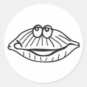 Muschel Runder Aufkleber