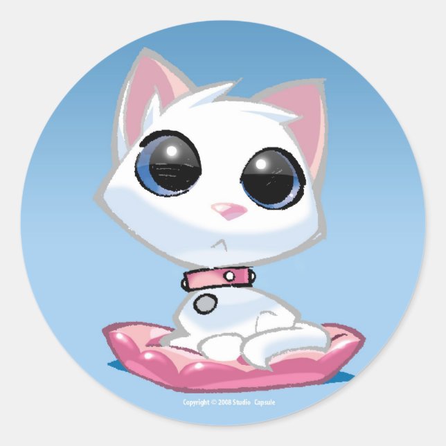 Muschel Runder Aufkleber (Vorderseite)