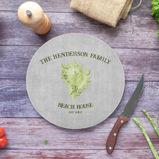 Muschel Schneidebrett (Green Conch Shell Personalized Cutting Board)