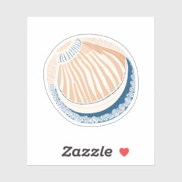 Muschel | Schöne Muschel im Ozean Aufkleber