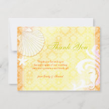 Muschel & Seepferd Beach Hochzeit Vielen Dank