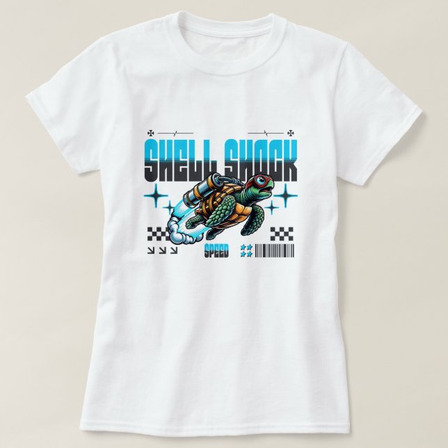 Muschel Shock Turbo Turtle T - Shirt (Design vorne)