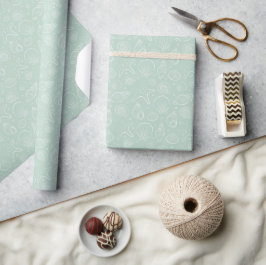Muschel Sommer Küsten Nautik Boho Strand Mint Geschenkpapier