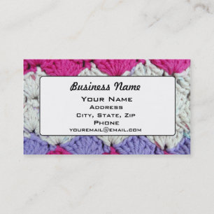 Muschel-Stich gestrickte Geschäfts-Karte Visitenkarte