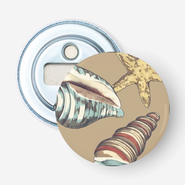 Muschel Trio über Khaki Flaschenöffner (Vorderseite)