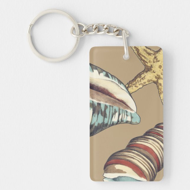Muschel Trio über Khaki Schlüsselanhänger (Vorderseite)