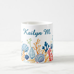 Muschel und Korallengrenze Kaffeetasse
