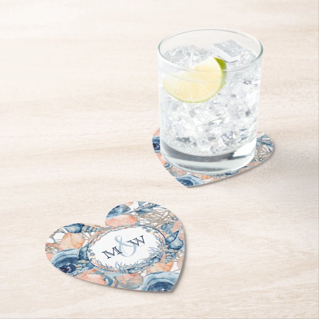 Muschel und Rose des Meeres von Nautic Untersetzer (Vor Ort)