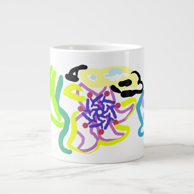 Muschel und Seestern Jumbo-Tasse (Vorderseite)