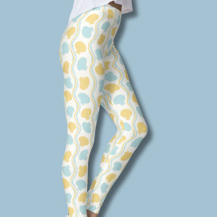 Muschel und Strandwellen Sommer Leggings