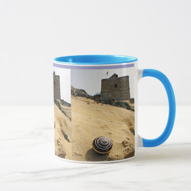Muschel und Tower, Gozo, Malta Tasse (Rechts)