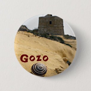 Muschel und Turm, Gozo, Malta Button