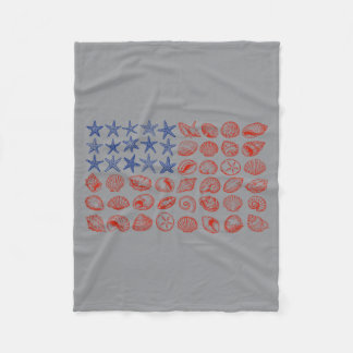 Muschel Usa-Flagge 4. Juli Für Männer Frauen Kinde Fleecedecke