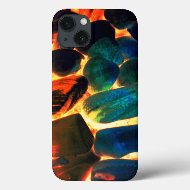 Muschel von Austern auf rotem Vulkangestein oder i Case-Mate iPhone Hülle (Rückseite)