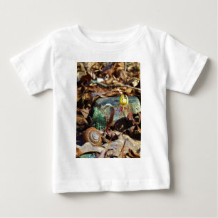 Muschel von Gelben und Pflaumen Baby T-shirt