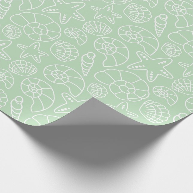 Muschel Weihnachten Geschenkpapier (Ecke)