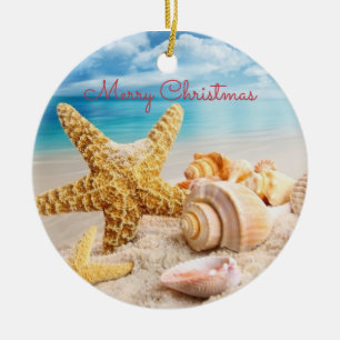 Muschel-Weihnachtsbaumschmuck Keramik Ornament