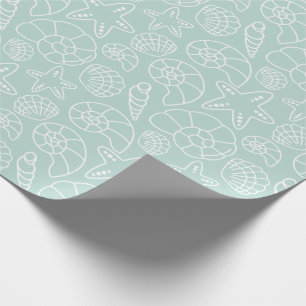 Muschel Weihnachtsschrott Geschenkpapier