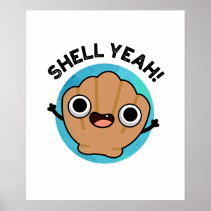 Muschel Yeah Funny Seashell Pub Poster