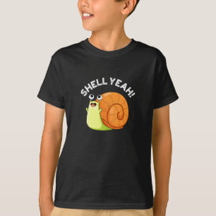 Muschel Yeah Funny Snail Puff Dark BG T-Shirt
