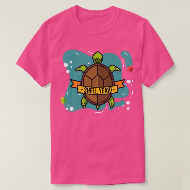 Muschel Yeah Niedlich Schildkröte Lover Funny Turt T-Shirt (Design vorne)