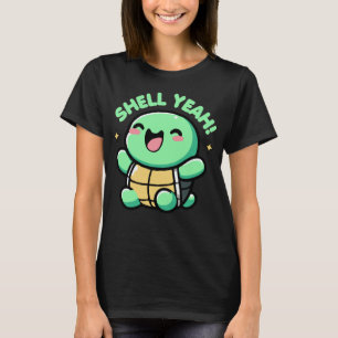 Muschel Yeah Niedlich Turtle Lover Pun Funny T-Shirt