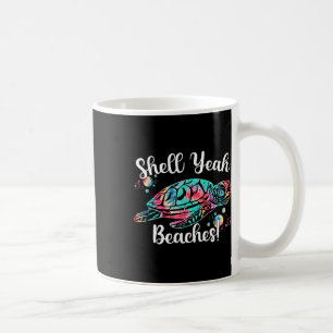 Muschel Yeah Strände Gefärbte Krawatte Schildkröte Kaffeetasse