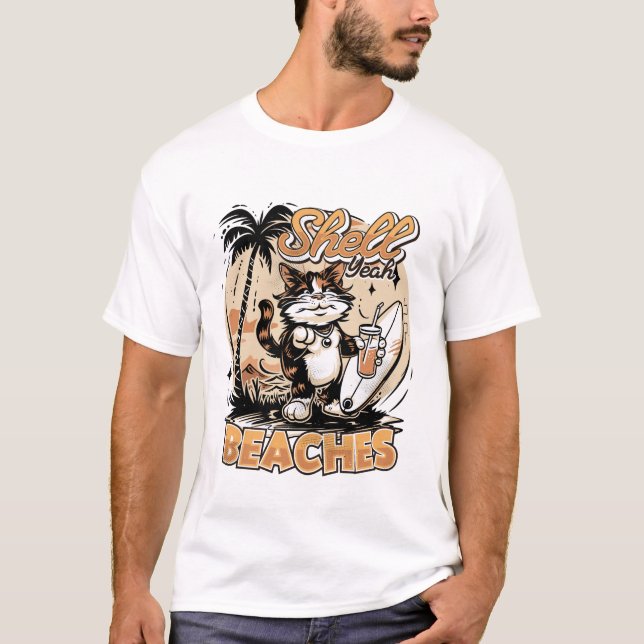 Muschel Yeah Strände! T-Shirt (Vorderseite)